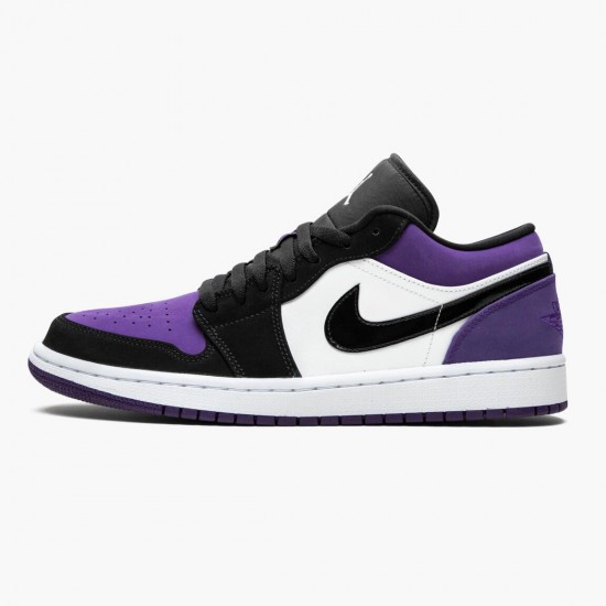 Kixify Jordan 1 Low Court Purple White/Black/Court Purple 553558-125