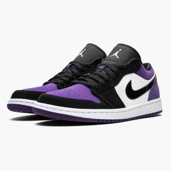 Kixify Jordan 1 Low Court Purple White/Black/Court Purple 553558-125