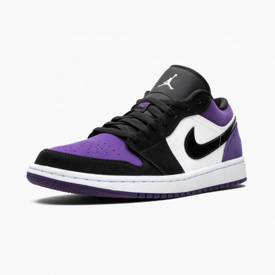 Kixify Jordan 1 Low Court Purple White/Black/Court Purple 553558-125