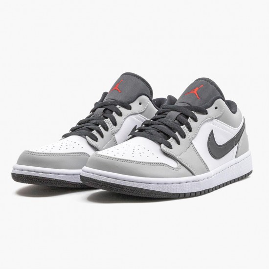 Kixify Jordan 1 Retro Low Light Smoke Grey Lt Smoke Grey/Gym Red White 553558-030