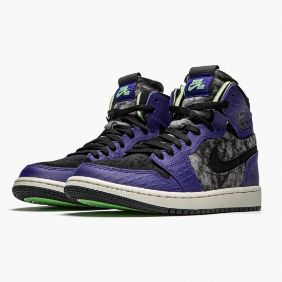 Kixify Jordan 1 High Zoom Air CMFT Bayou Boys Court Purple/Black Electric/Green DC2133-500