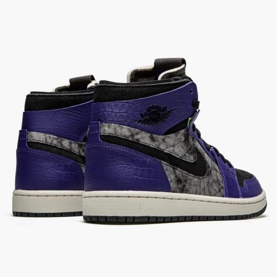 Kixify Jordan 1 High Zoom Air CMFT Bayou Boys Court Purple/Black Electric/Green DC2133-500