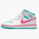 Kixify Jordan 1 Mid Digital Pink WhiteDigital Pink Aurora Gree 555112-102