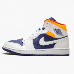 Kixify Jordan 1 Mid Royal Blue Laser Orange White/Deep Royal Blue/Track Red/Laser Orange 554724-131