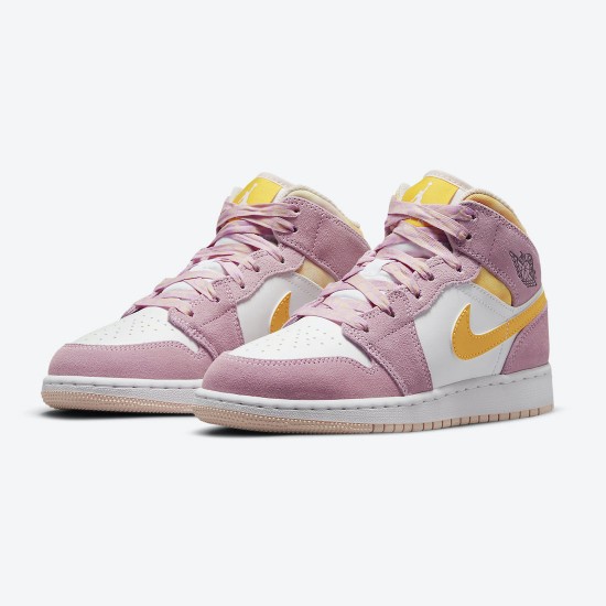 Kixify Jordan 1 Mid SE GS Arctic Pink Light Arctic Pink/University Gold/White DC9517-600