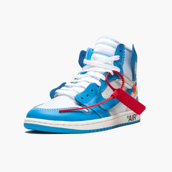 Kixify Jordan 1 Retro High Off-White University Blue White/Dark Powder Blue Cone AQ0818-148