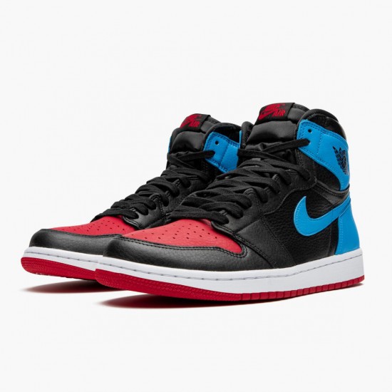 Kixify Jordan 1 High OG UNC To Chicago Black/Dark Powder Blue/Gym Red CD0461-046