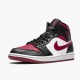 Kixify Jordan 1 Mid Bred Toe Black/Gym Red/White  554724-066