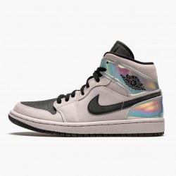 Kixify Jordan 1 Mid Dirty Powder Iridescent Barely Rose/Black/Multi  BQ6472-602