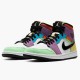 Kixify Jordan 1 Mid SE Multicolor White/Black/Lightbulb Team Ora  CW1140-100