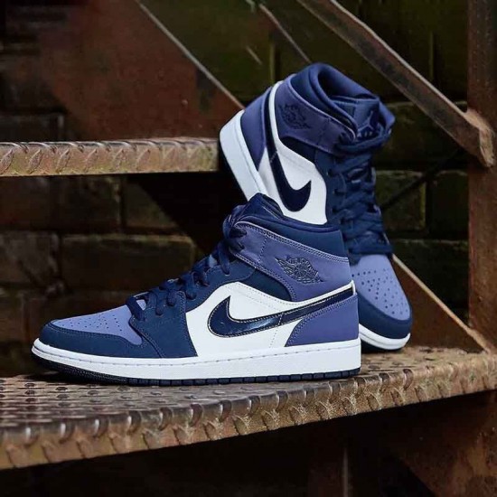 Kixify Jordan 1 Mid Sanded Purple Obsidian/Sanded Purple/White  554724-445