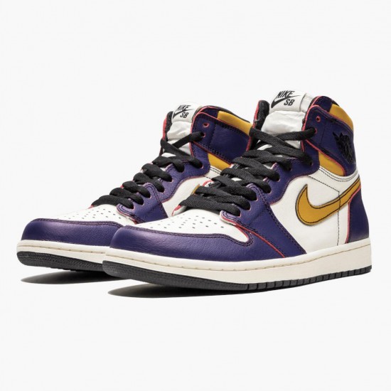 Kixify Jordan 1 Retro High OG Defiant SB LA to Chicago Purple/Sail University Gold Bl  CD6578-507