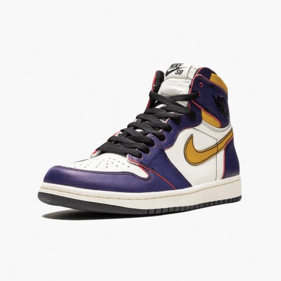 Kixify Jordan 1 Retro High OG Defiant SB LA to Chicago Purple/Sail University Gold Bl  CD6578-507