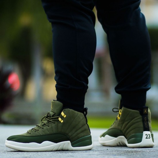 Kixify Jordan 12 Retro Chris Paul Class of 2003 Olive Canvas/Black-Sail 130690-301