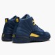 Kixify Jordan 12 Retro Michigan College Navy/Amarillo BQ3180-407