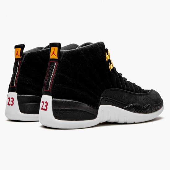 Kixify Jordan 12 Retro Reverse Taxi   Black/Gold White 130690-017