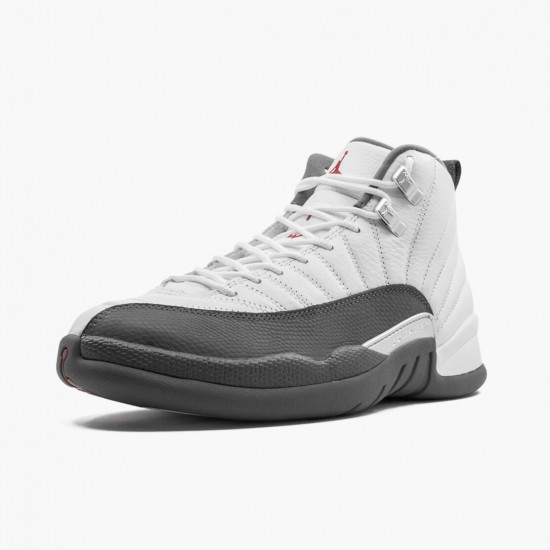 Kixify Jordan 12 Retro White Dark Grey   White/Dark Grey/Gym Red 130690-160