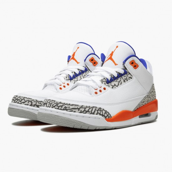 Kixify Jordan 3 Retro Knicks White/Old Royal University Ora 136064-148