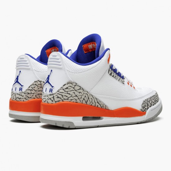 Kixify Jordan 3 Retro Knicks White/Old Royal University Ora 136064-148