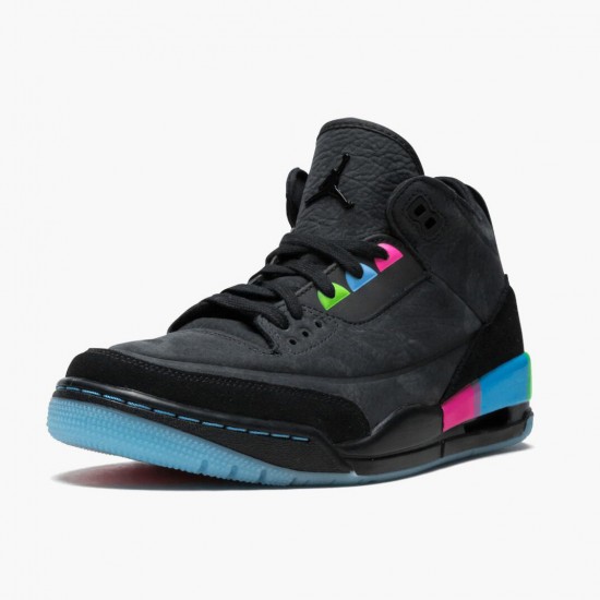 Kixify Jordan 3 Retro Quai54 Black/Black Electric Green AT9195-001