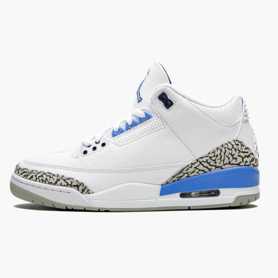 Kixify Jordan 3 Retro UNC White/Valor Blue Tech Gray CT8532-104