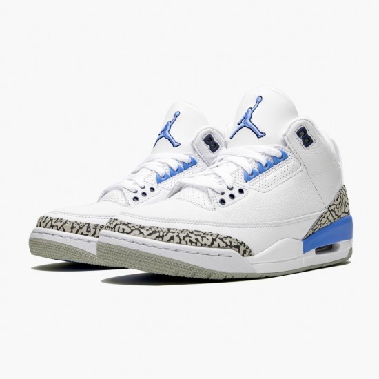 Kixify Jordan 3 Retro UNC White/Valor Blue Tech Gray CT8532-104