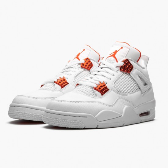 Kixify Jordan 4 Retro Metallic Orange White/Team Orange Metallic Sil CT8527-118