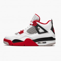 Kixify Jordan 4 Retro OG GS Fire Red 2020 White/Fire Red/Black Tech Grey 408452-160