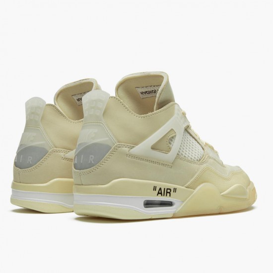 Kixify Jordan 4 Retro Off-White Sail Sail/Muslin White/Black  CV9388-100