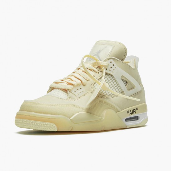 Kixify Jordan 4 Retro Off-White Sail Sail/Muslin White/Black  CV9388-100