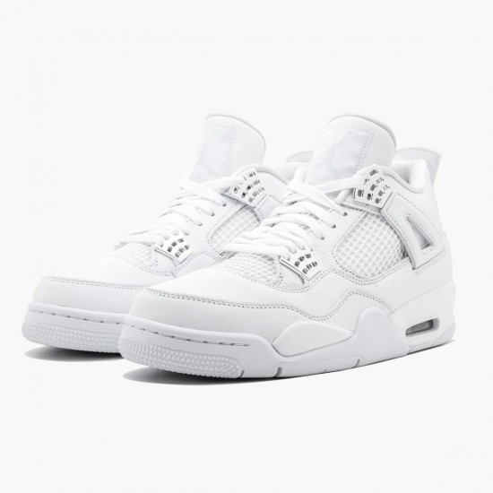 Kixify Jordan 4 Retro Pure Money White/Metallic Silver 308497-100