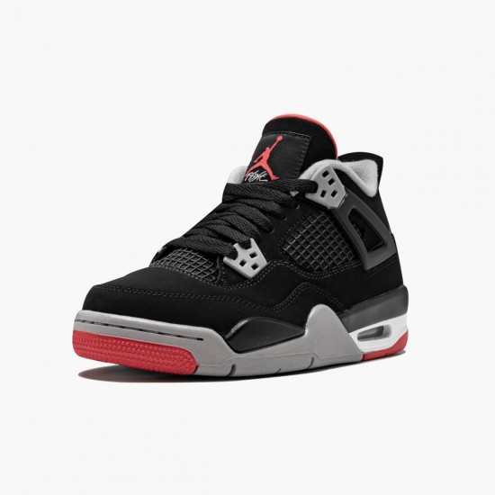 Kixify Jordan 4 Retro Bred 2019 Release Black/Cement Grey/Summit White/Fire Red 308497-060