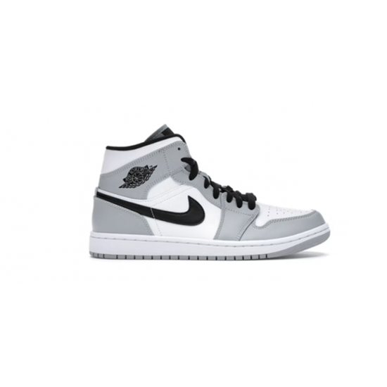 Kixify Jordans 1 Mid Light Smoke AJ Gray Sneakers 554724 092