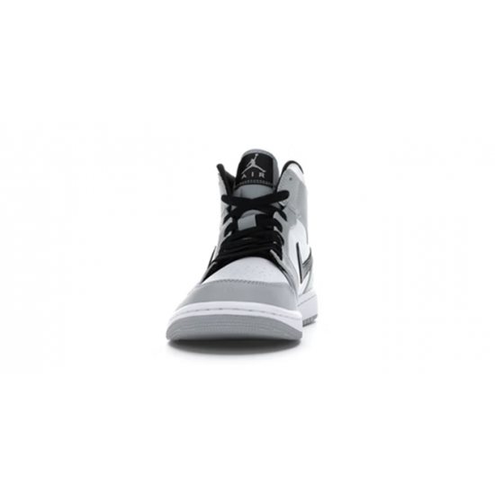 Kixify Jordans 1 Mid Light Smoke AJ Gray Sneakers 554724 092