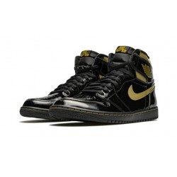 Kixify Jordans 1 High Black Metallic Gold AJ BLACK Sneakers 555088 032