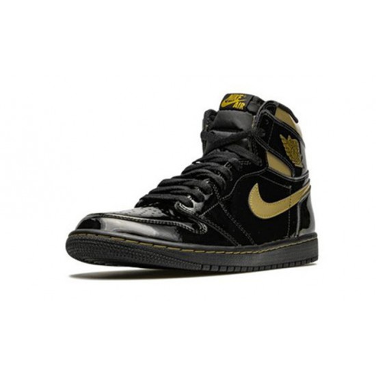 Kixify Jordans 1 High Black Metallic Gold AJ BLACK Sneakers 555088 032