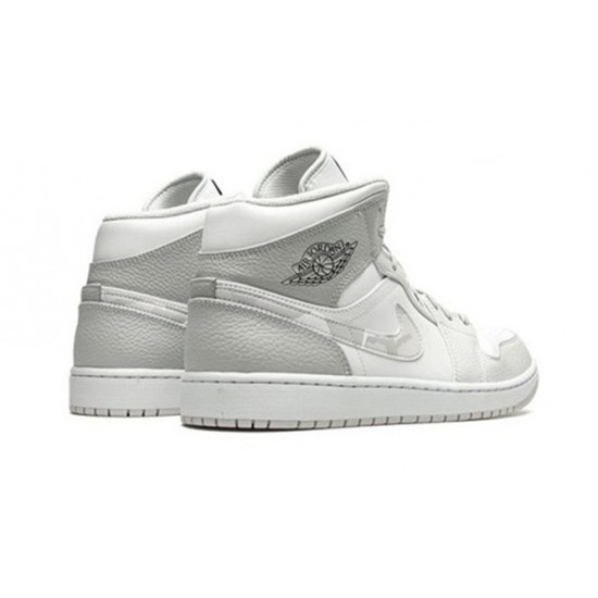 Kixify Jordans 1 Mid WHITE/PHOTON DUST-GREY FOG AJ WHITE Sneakers DC9035 100