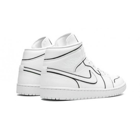 Kixify Jordans 1 Mid Iridescent Reflective White AJ White Sneakers CK6587 100