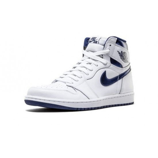 Kixify Jordans 1 High Metallic Navy AJ WHITE Sneakers 555088 106