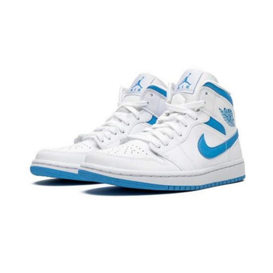 Kixify Jordans 1 Mid Sail Light Blue UNIVERSITY BLUE AJ BLUE Sneakers BQ6472 114