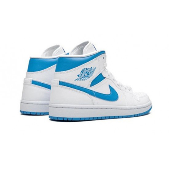 Kixify Jordans 1 Mid Sail Light Blue UNIVERSITY BLUE AJ BLUE Sneakers BQ6472 114