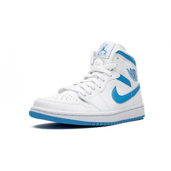 Kixify Jordans 1 Mid Sail Light Blue UNIVERSITY BLUE AJ BLUE Sneakers BQ6472 114