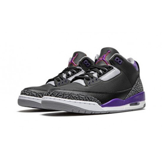 Kixify Jordans 3 Court Purple Black Cement AJ BLACK Sneakers CT8532 050