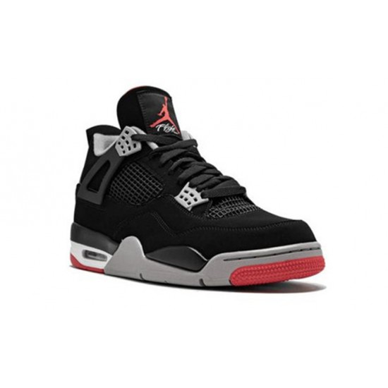 Kixify Jordans 4 Bred BLACK/CEMENT GREY AJ BLACK Sneakers 308497 060