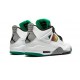 Kixify Jordans 4 Rasta &Lucid Green AJ WHITE Sneakers AQ9129 100