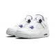 Kixify Jordans 4 Retro Metallic Purple WHITE/COURT PURPLE AJ WHITE Sneakers 408452 115