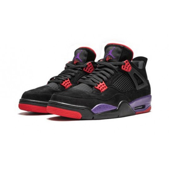 Kixify Jordans 4 Retro Raptors BLACK/COURT PURPLE AJ BLACK Sneakers AQ3816 056