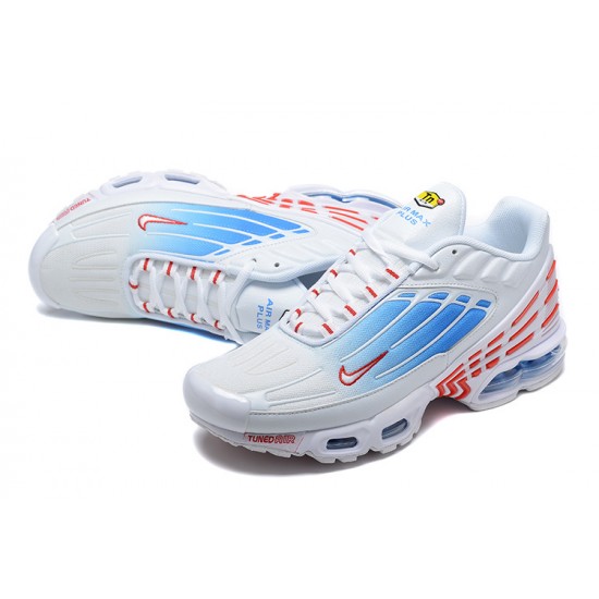 Kixify Air Max Plus 3 (M) White Blue and Red Shoes