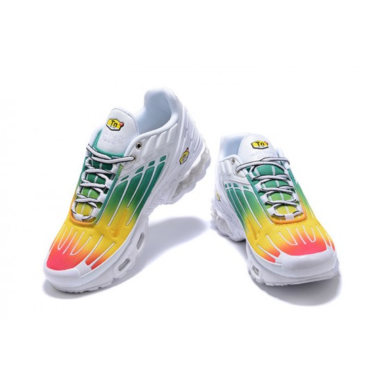 Kixify Air Max Plus 3 (M) White Green and Yellow Shoes