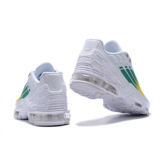 Kixify Air Max Plus 3 (M) White Green and Yellow Shoes